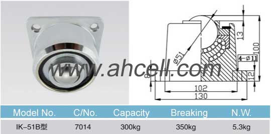 IK-51B ball caster size