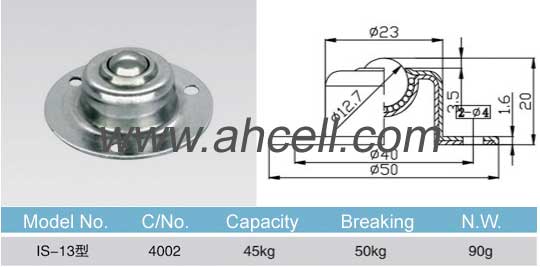 IS_13 ball transfer unit size