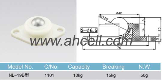 NL_19B ball transfer unit size